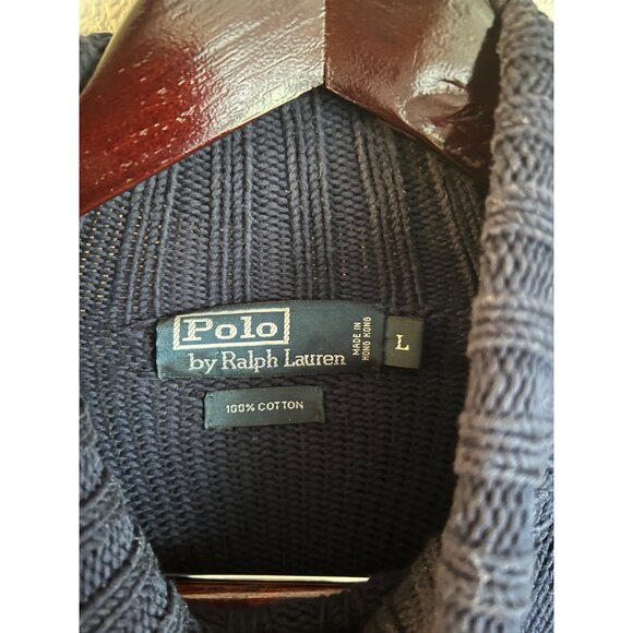 Vintage Polo Ralph Lauren Cotton Turtleneck Sweater‎ - Size L - Picture 3 of 4